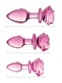 BOOTY SPARKS - Rose Glass Anaalplug Small - Roze