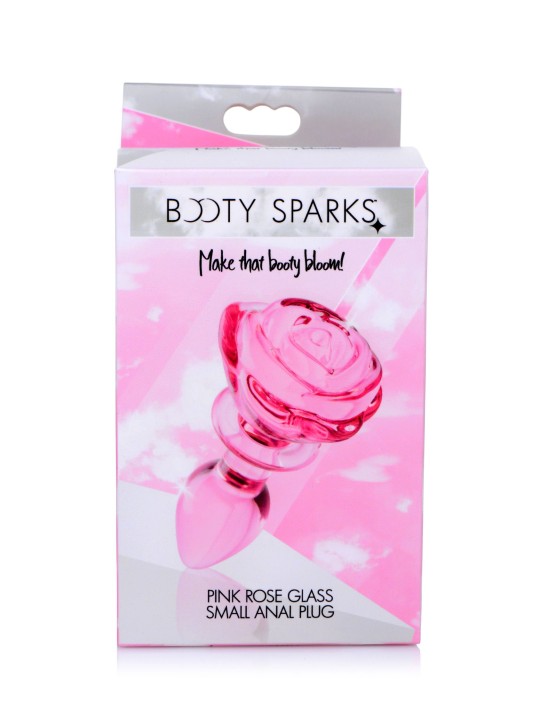 BOOTY SPARKS - Rose Glass Anaalplug Small - Roze