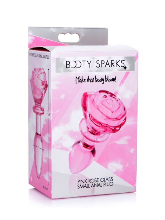 BOOTY SPARKS - Rose Glass Anaalplug Small - Roze