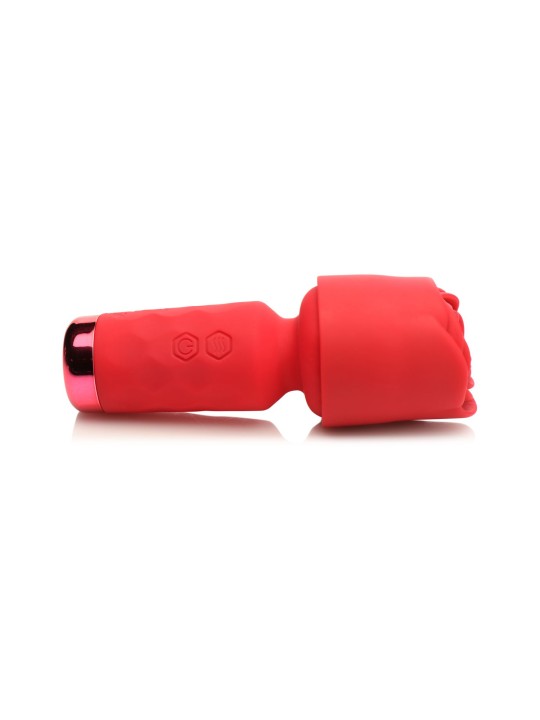 BLOOMGASM - Pleasure Rose Mini Wand Vibrator - Rood
