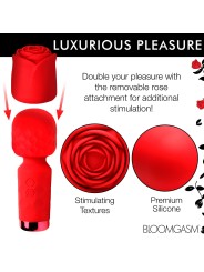 BLOOMGASM - Pleasure Rose Mini Wand Vibrator - Rood
