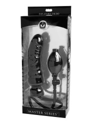 Master Series - Renegade Opblaasbare Dildo - Zwart