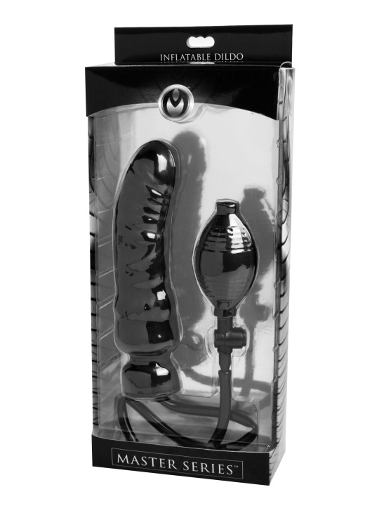 Master Series - Renegade Opblaasbare Dildo - Zwart