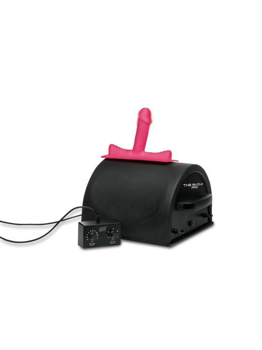 LOVE BOTZ - 50X Saddle Pro Sex Machine met 4 Opzetstukken - Zwart