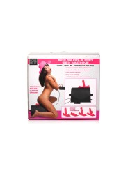 LOVE BOTZ - 50X Saddle Pro Sex Machine met 4 Opzetstukken - Zwart