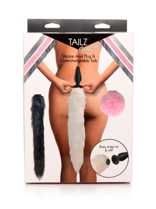 TAILZ - Snap-On Anaalplug met 3 Verwisselbare Staarten