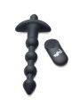 BANG! - 28X Vibrerende Silicone Anaalkralen met Afstandsbediening - Zwart
