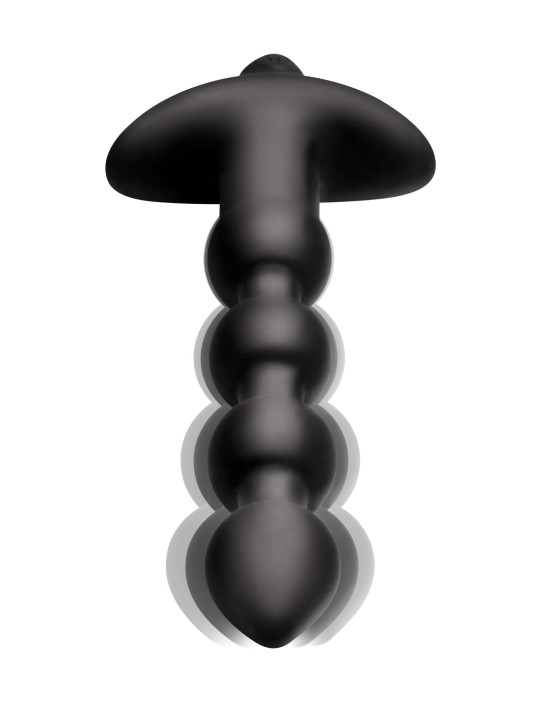BANG! - 28X Vibrerende Silicone Anaalkralen met Afstandsbediening - Zwart