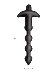 BANG! - 28X Vibrerende Silicone Anaalkralen met Afstandsbediening - Zwart