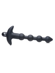BANG! - 28X Vibrerende Silicone Anaalkralen met Afstandsbediening - Zwart