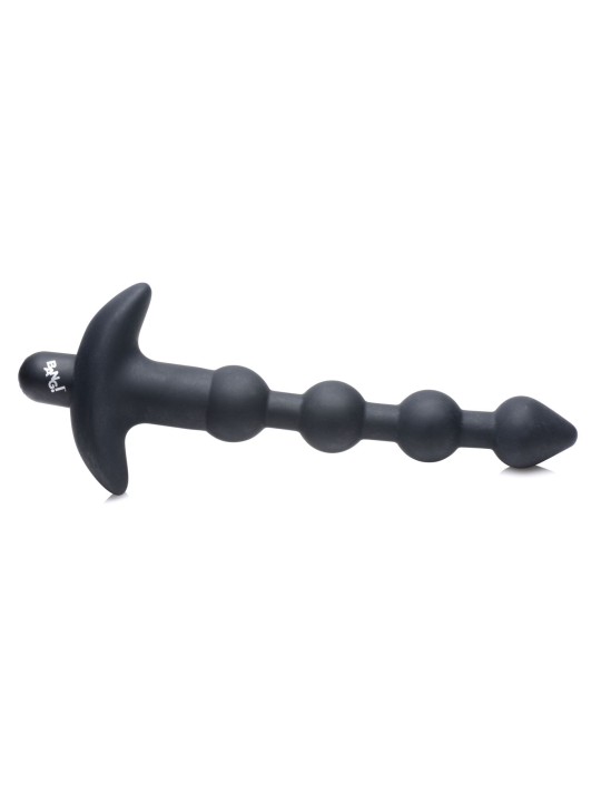 BANG! - 28X Vibrerende Silicone Anaalkralen met Afstandsbediening - Zwart
