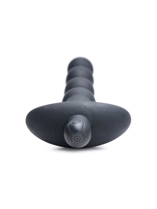 BANG! - 28X Vibrerende Silicone Anaalkralen met Afstandsbediening - Zwart