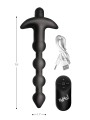 BANG! - 28X Vibrerende Silicone Anaalkralen met Afstandsbediening - Zwart