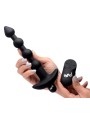 BANG! - 28X Vibrerende Silicone Anaalkralen met Afstandsbediening - Zwart