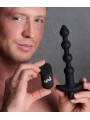 BANG! - 28X Vibrerende Silicone Anaalkralen met Afstandsbediening - Zwart