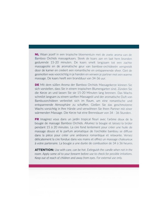 Exotiq Massage Candle Bamboo Orchids - 200g