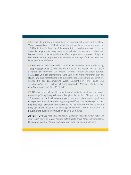 Exotiq Massage Candle Ylang Ylang - 200g