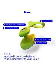 Dame - Fin 2.0 Vinger Vibrator - Citrus