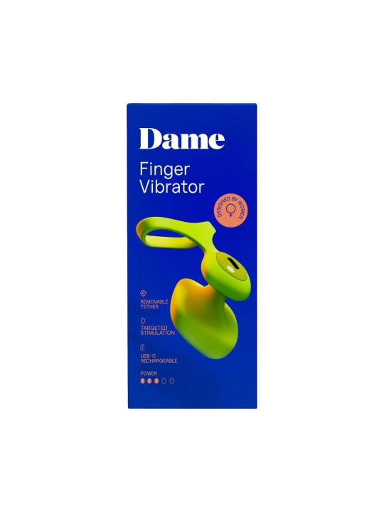 Dame - Fin 2.0 Vinger Vibrator - Citrus