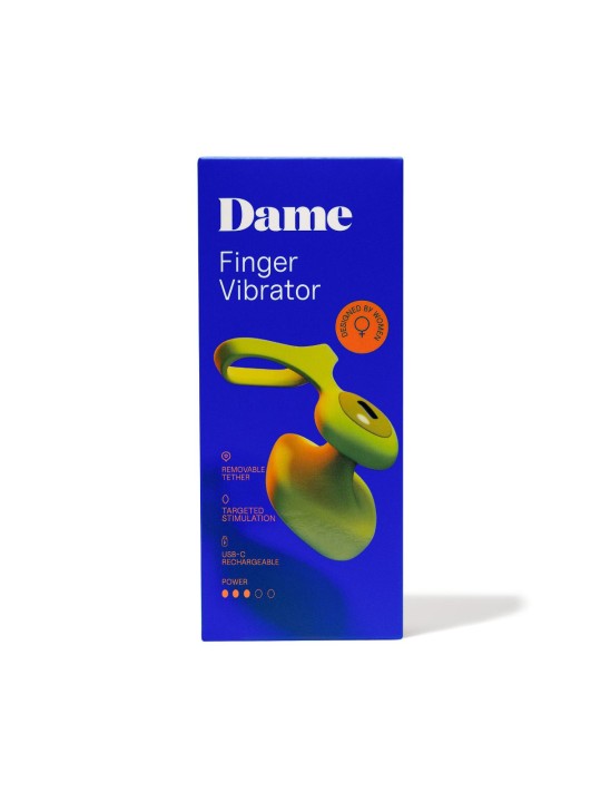 Dame - Fin 2.0 Vinger Vibrator - Citrus