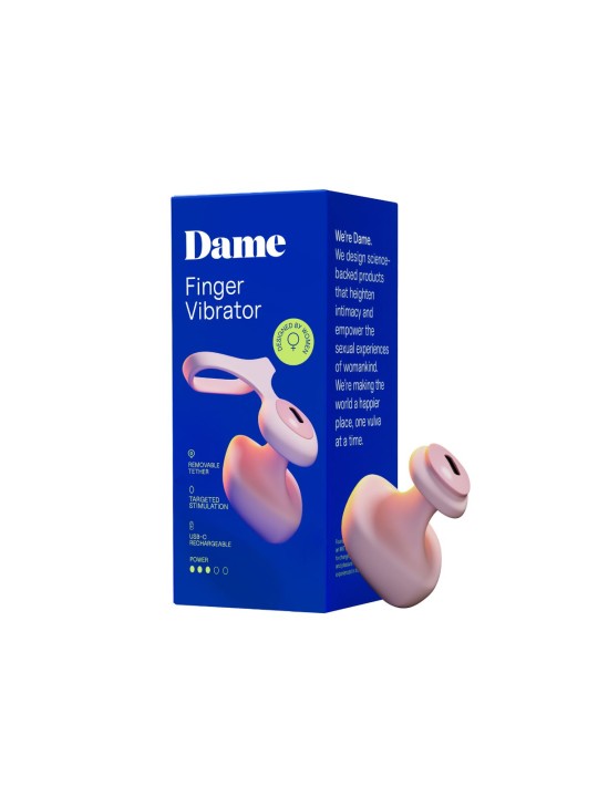 Dame - Fin 2.0 Vinger Vibrator - Quartz
