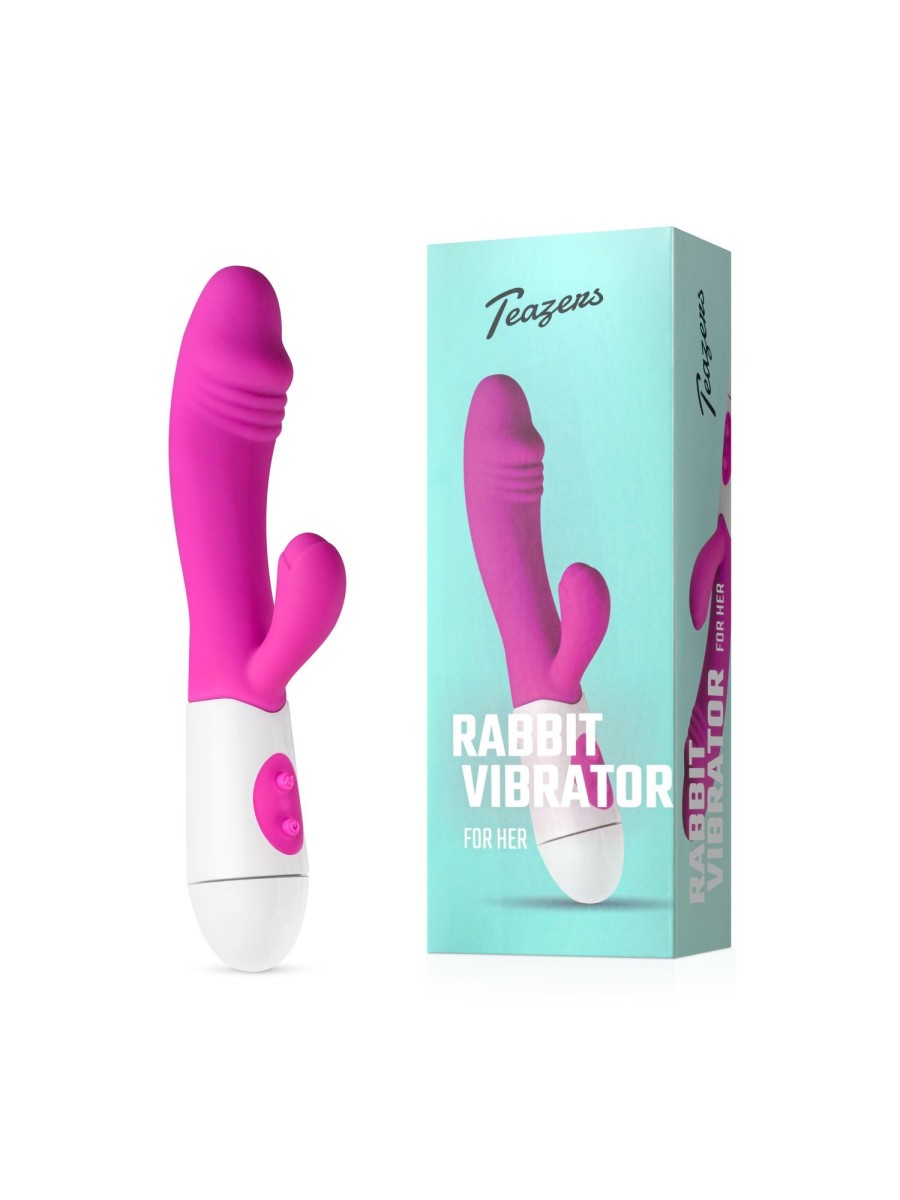 Teazers – Realistische Rabbit Vibrator – Roze