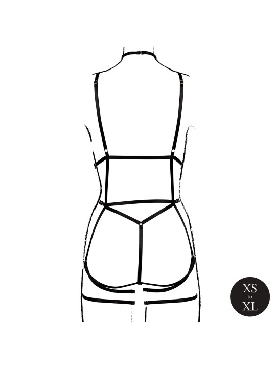 Le Desir - Strappy Open Cup Bodyharnas One Size - Zwart