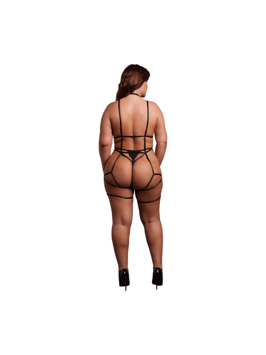 Le Desir - Strappy Open Cup Bodyharnas One Size - Zwart