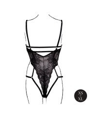 Le Désir – Open Cup Lace Bodysuit with Underwire -  Black