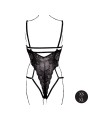 Le Désir – Open Cup Lace Bodysuit with Underwire -  Black