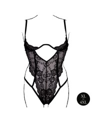 Le Désir – Open Cup Lace Bodysuit with Underwire -  Black