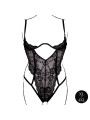 Le Désir – Open Cup Lace Bodysuit with Underwire -  Black