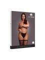 Le Desir - Shimmering Thigh High Stockings - Black/Gold Glitter