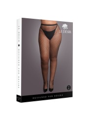 Le Desir - Panty met Fijn Visnetpatroon - Zwart