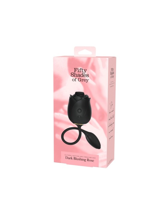 Fifty Shades of Grey - Blushing Rose Luchtdruk- en G-spot Vibrator - Zwart