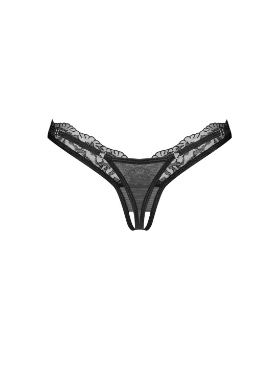Obsessive - Arrowel String Met Open Kruisje - Zwart