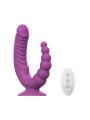 Teazers - Double Vibrator met Zuignap en Afstandsbediening - Paars