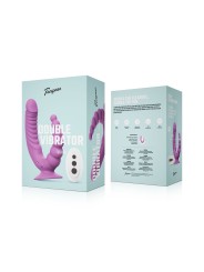 Teazers - Double Vibrator met Zuignap en Afstandsbediening - Paars