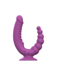 Teazers - Double Vibrator met Zuignap en Afstandsbediening - Paars