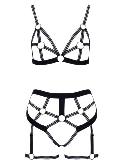 Cottelli LINGERIE – Ouvert Set Bh & Slip – Zwart