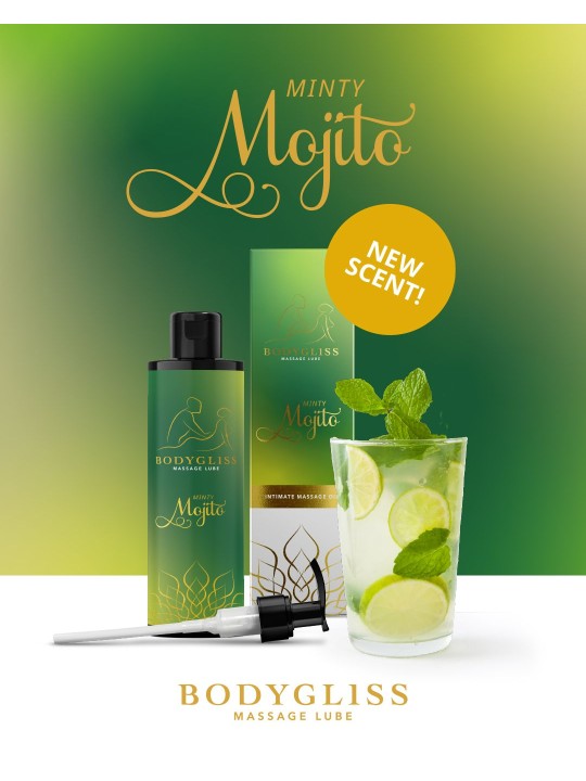 BodyGliss – Massage Oil and Lubricant in 1 Minty Mojito – 150 ml