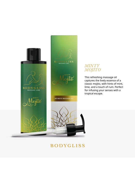 BodyGliss – Massage Oil and Lubricant in 1 Minty Mojito – 150 ml