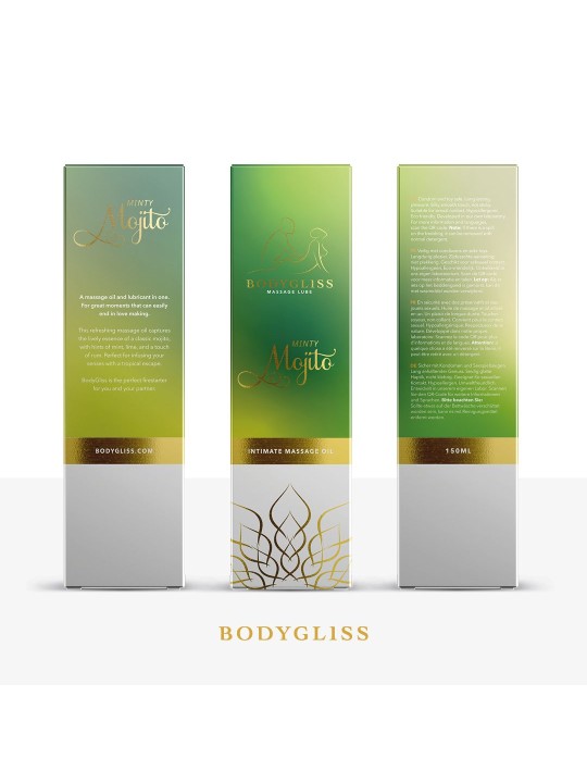 BodyGliss – Massage Oil and Lubricant in 1 Minty Mojito – 150 ml