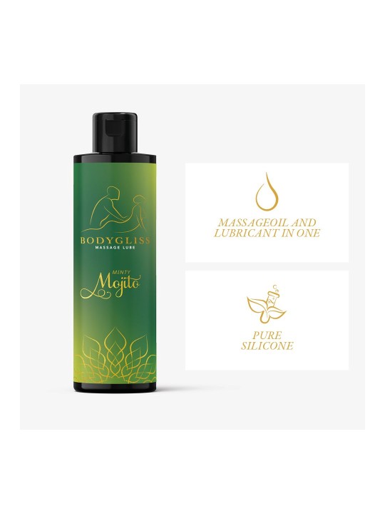 BodyGliss – Massage Oil and Lubricant in 1 Minty Mojito – 150 ml