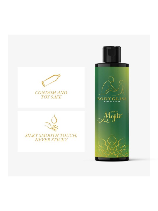 BodyGliss – Massage Oil and Lubricant in 1 Minty Mojito – 150 ml