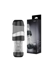 Nexus – Alpha Surge Masturbator with Rotation & Suction – Black