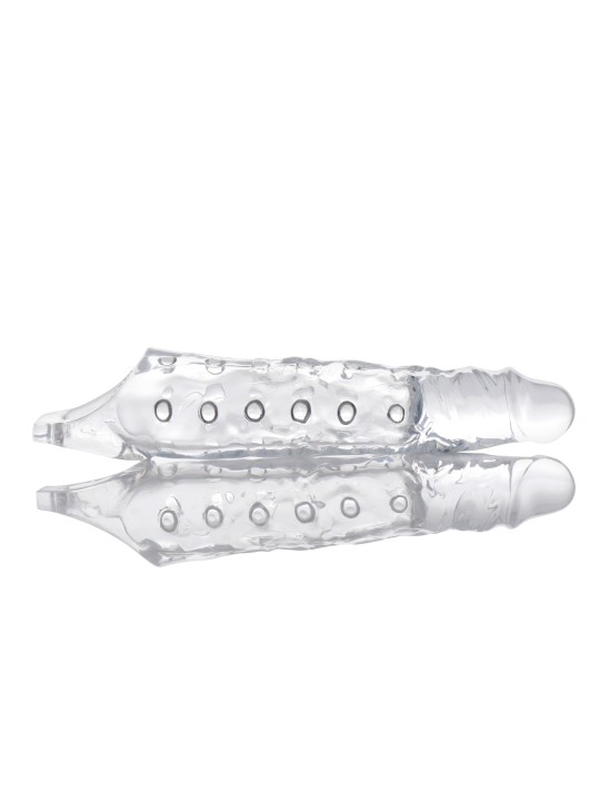 Extender Penissleeve Met Noppen - Transparant