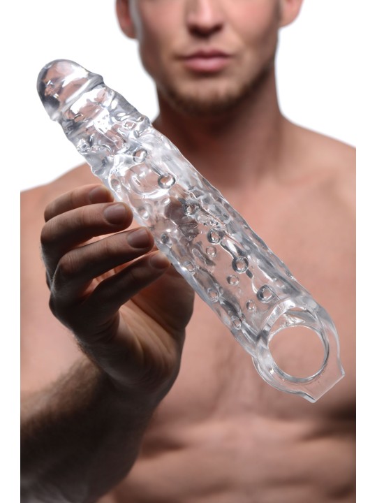 Extender Penissleeve Met Noppen - Transparant