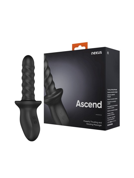 Nexus – Ascend Thrusting & Rotating Massager – Black