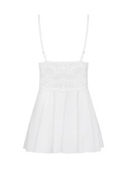 Babydoll Setje Met Kant - Wit